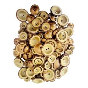 Vintage MCM 2 Toned Bronze Tan Concave Button Assortment Lot 100+